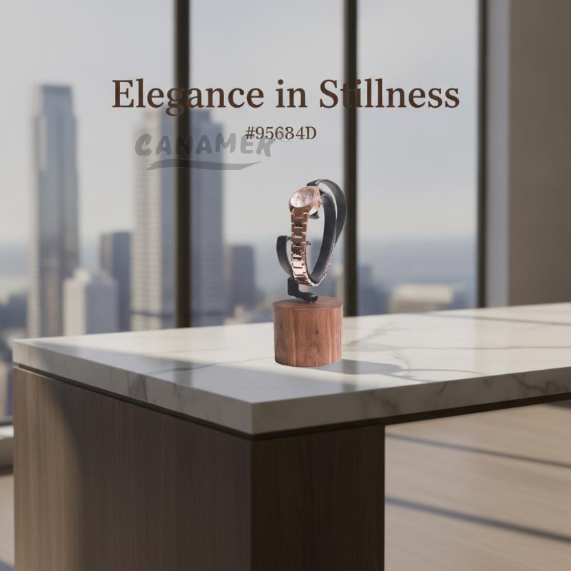 حامل ساعات خشبي على شكل حرف C، - مراجعة Jewelry And Watches Inc وسعره