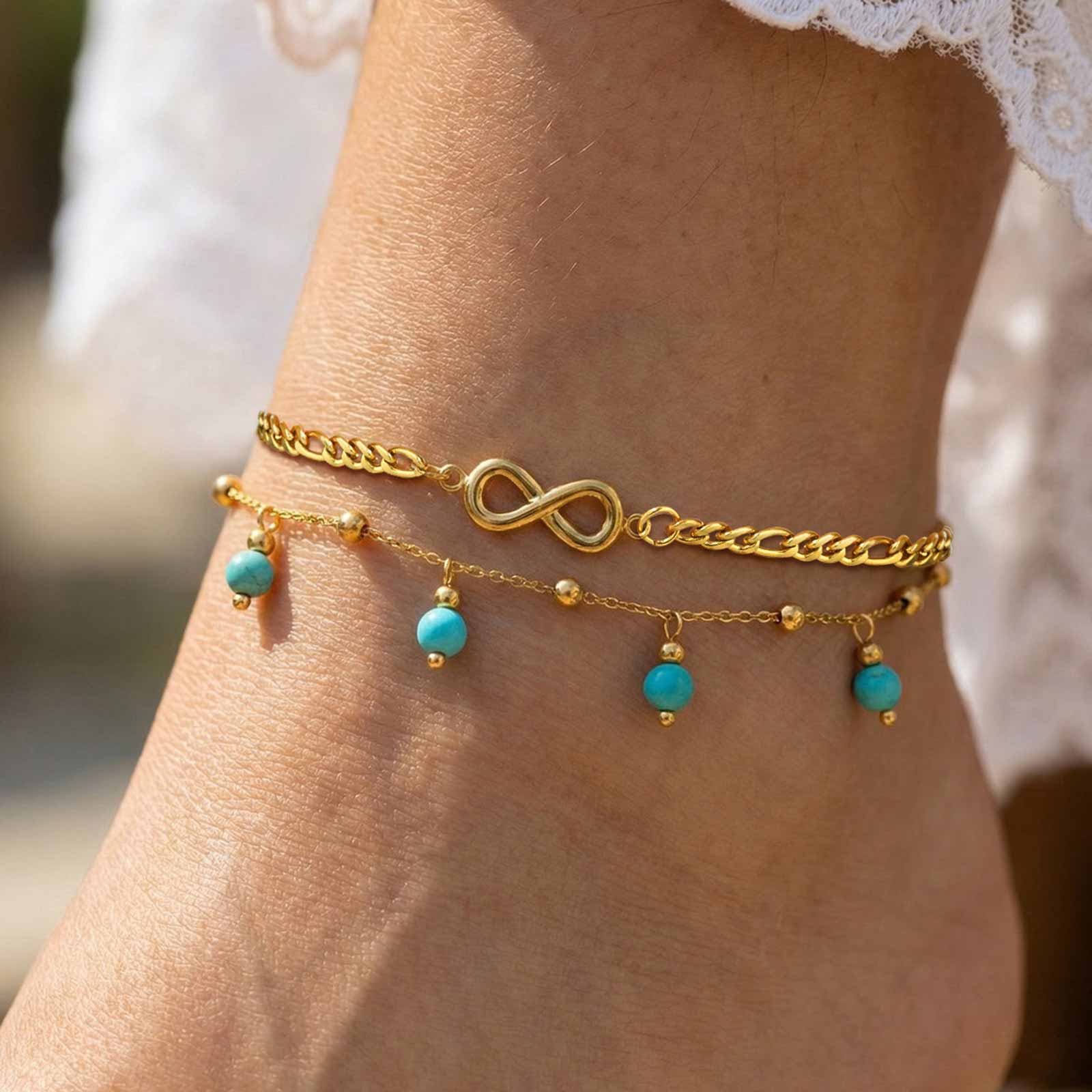 خلخال نسائي جديد من Vnox بتصمي - مراجعة Jc Jewelry & Watches Photos وسعره
